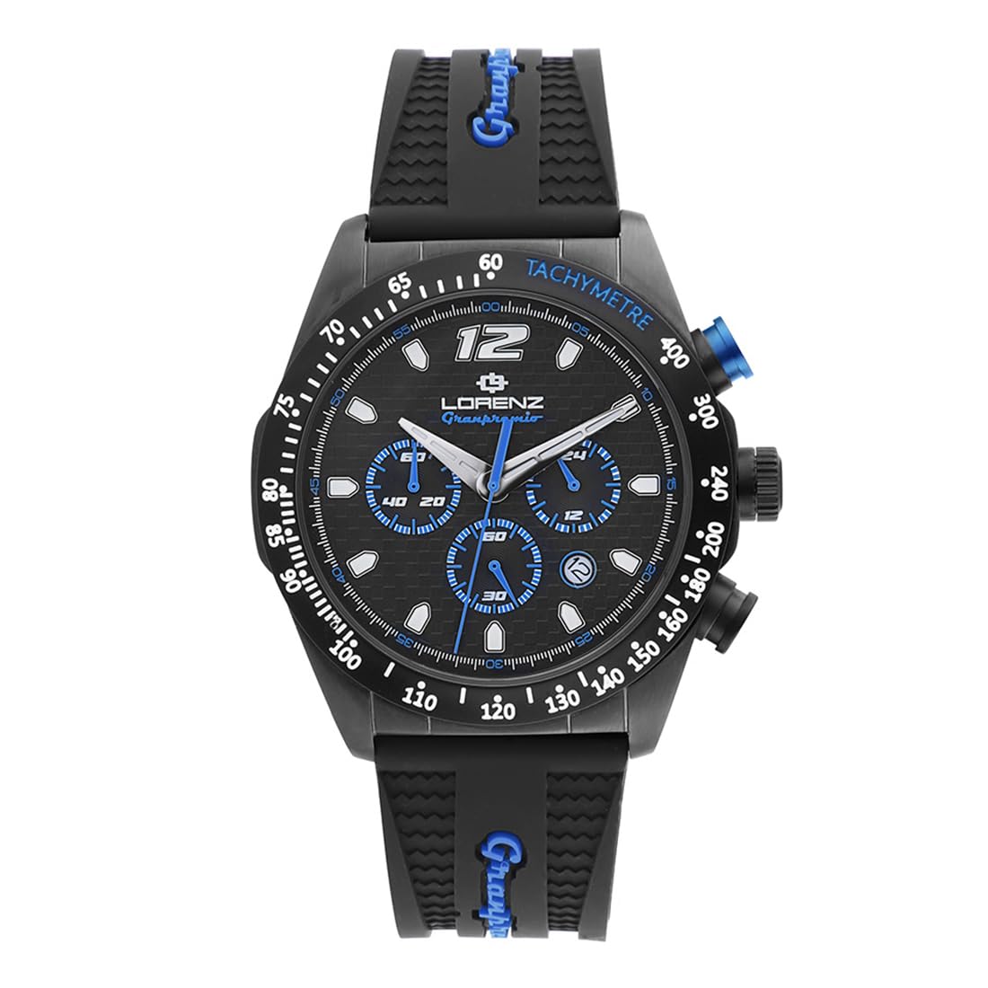 Lorenz Granpremio 030267BB - Orologio Sportivo da Uomo - Orologio Cronografo al quarzo - Orologio con Cinturino in Gomma - Sub 100 metri