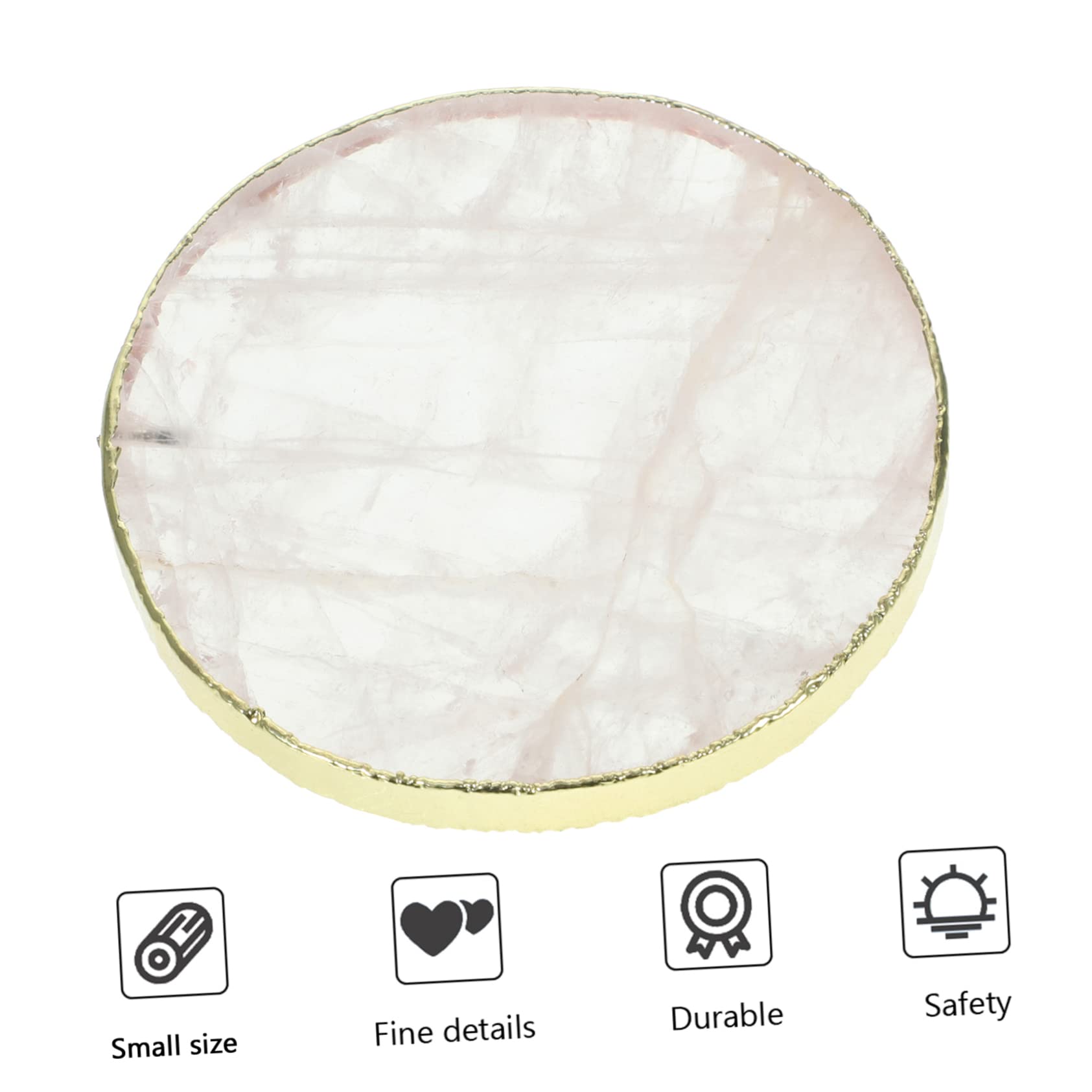 Alipis 2piezas Posavasos De Cristal Natural Borde De Cúpula para Decoración De Mesa para Bodas Aniversarios y Fiestas