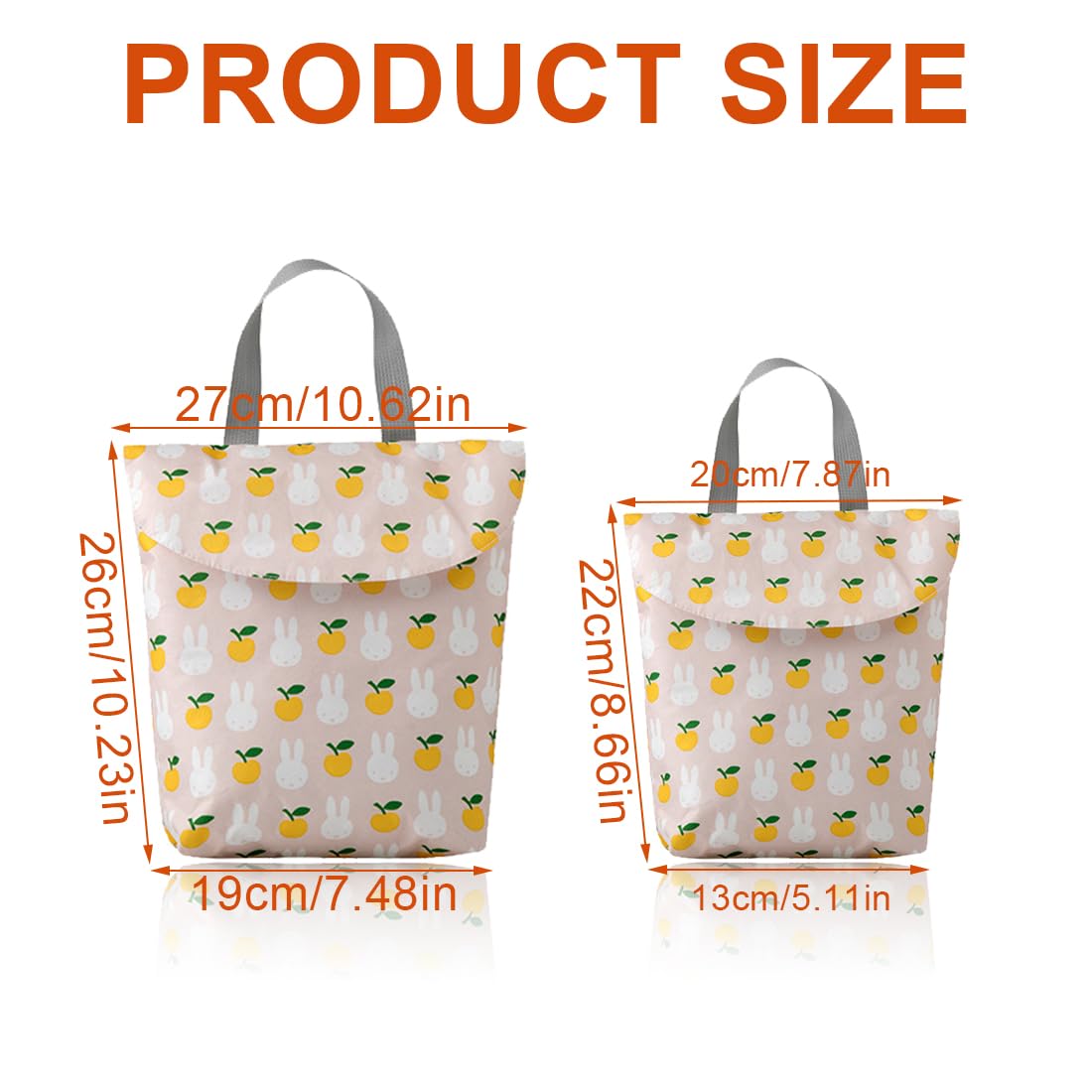 BCZR Sacchetti Pannolini 2 Pezzi Wetbag Porta Pannolini Borsa per Pannolini Portatile con Maniglia Riutilizzabile