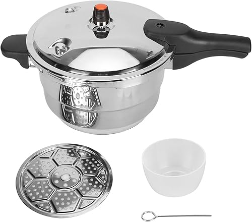 Miniatura 7 de Olla a presión de acero inoxidable, olla a presión de alta presión de 80 Kpa con estante de vapor, olla a presión para cocina de inducción, gas,