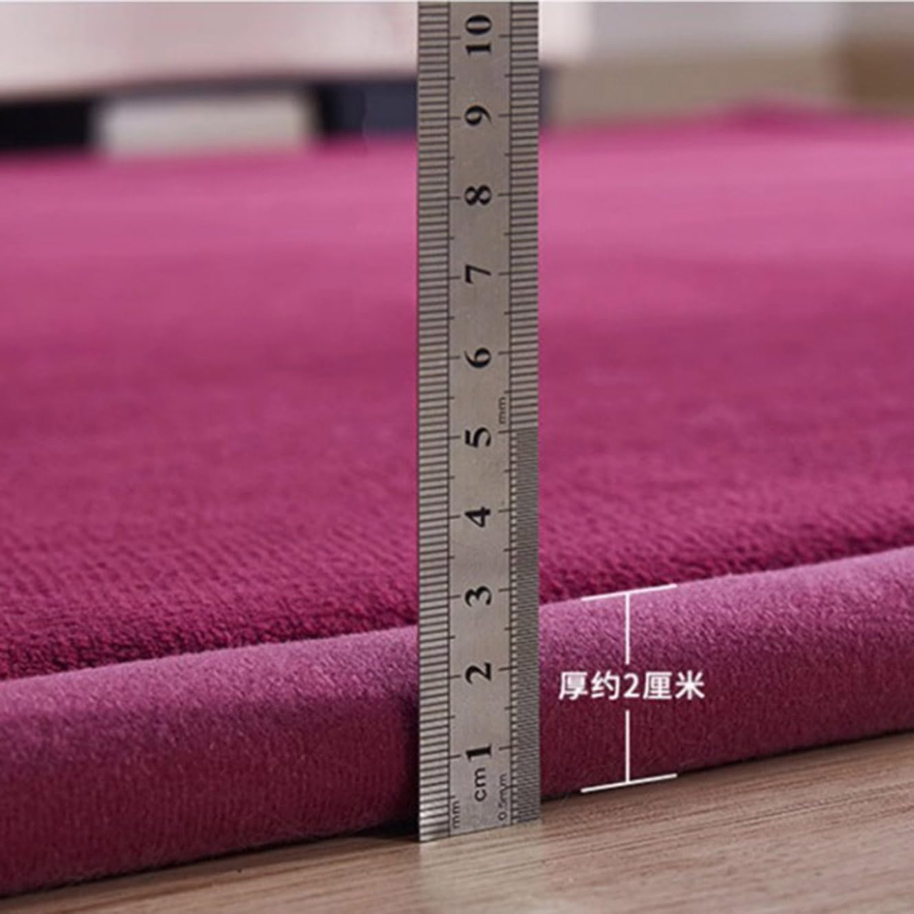 Grand tapis antidérapant en velours éponge épais pour jeux d'enfants, éveil et étude Vert foncé 100 x 180 cm