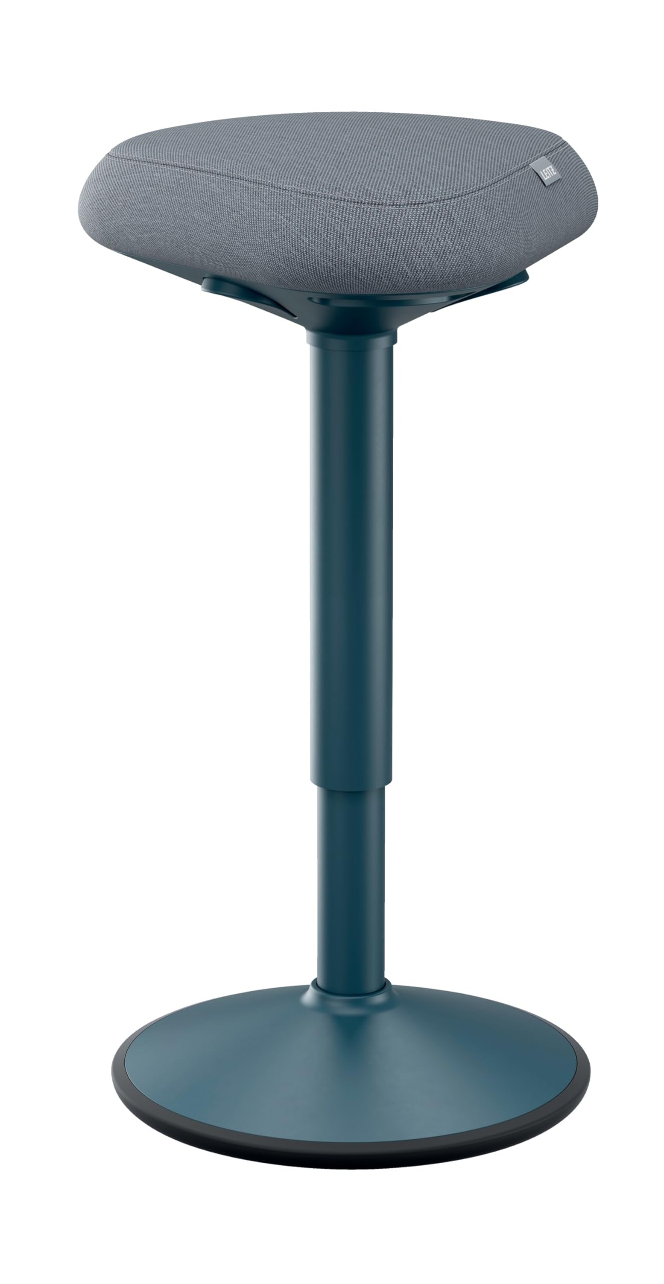 Leitz, Tabouret Assis-Debout Ergonomique, Pivotant & à bascule, Hauteur réglable de 57 à 82 cm, Chaise / Siège de bureau, Supporte jusqu'à 110kg, Gamme Ergo, Gris foncé, 65450089