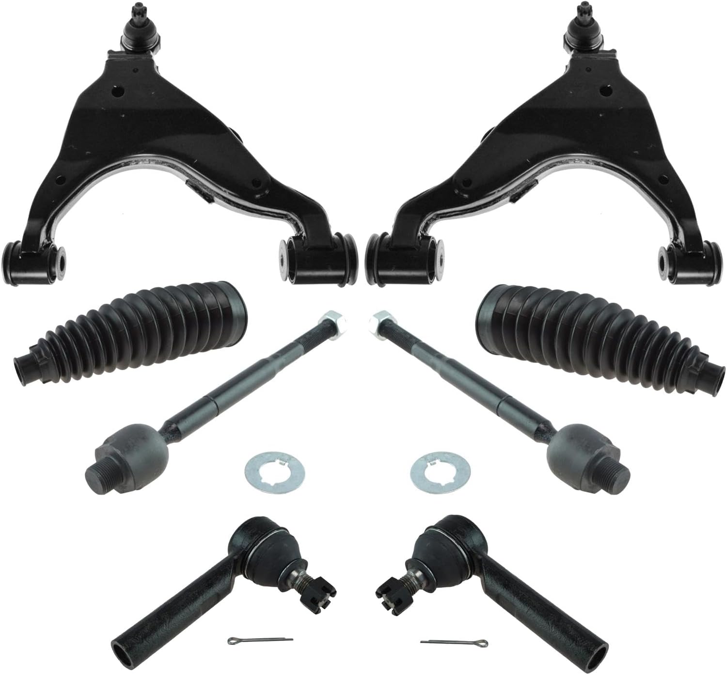 Front Steering & Suspension Kit with Tie Rods & Ball Joints for Lexus GX470/Toyota 4Runner