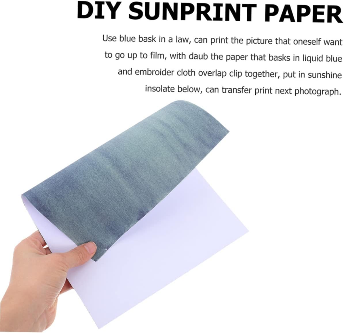 Housoutil 48Sheets Cyanotype Print Sun Art DIY Supplies for Adults Photosensitive Craft for Creative Projects Easy to Use for Nature Printing