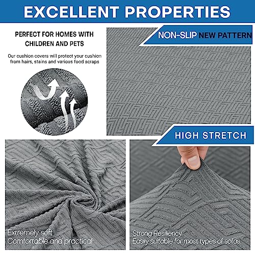 Xineage 2024 Newest 4 Pieces Couch Covers For 3 Cushion Couch Super Stretch Thick Soft Sofa Cover Anti Slip Sofa Slipcover Dogs Cats Furniture Protector thumb #1