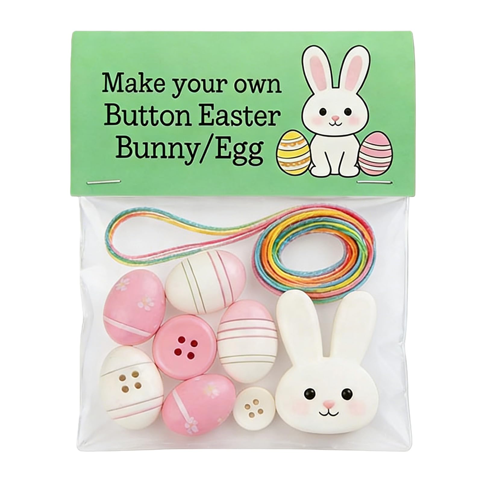 Cazstyk A Creative Button Rabbits, Eggs Nd Carrot Ornament Set Festival Decorations Easter Button Pendant For Celebration Easter Craft Hangings
