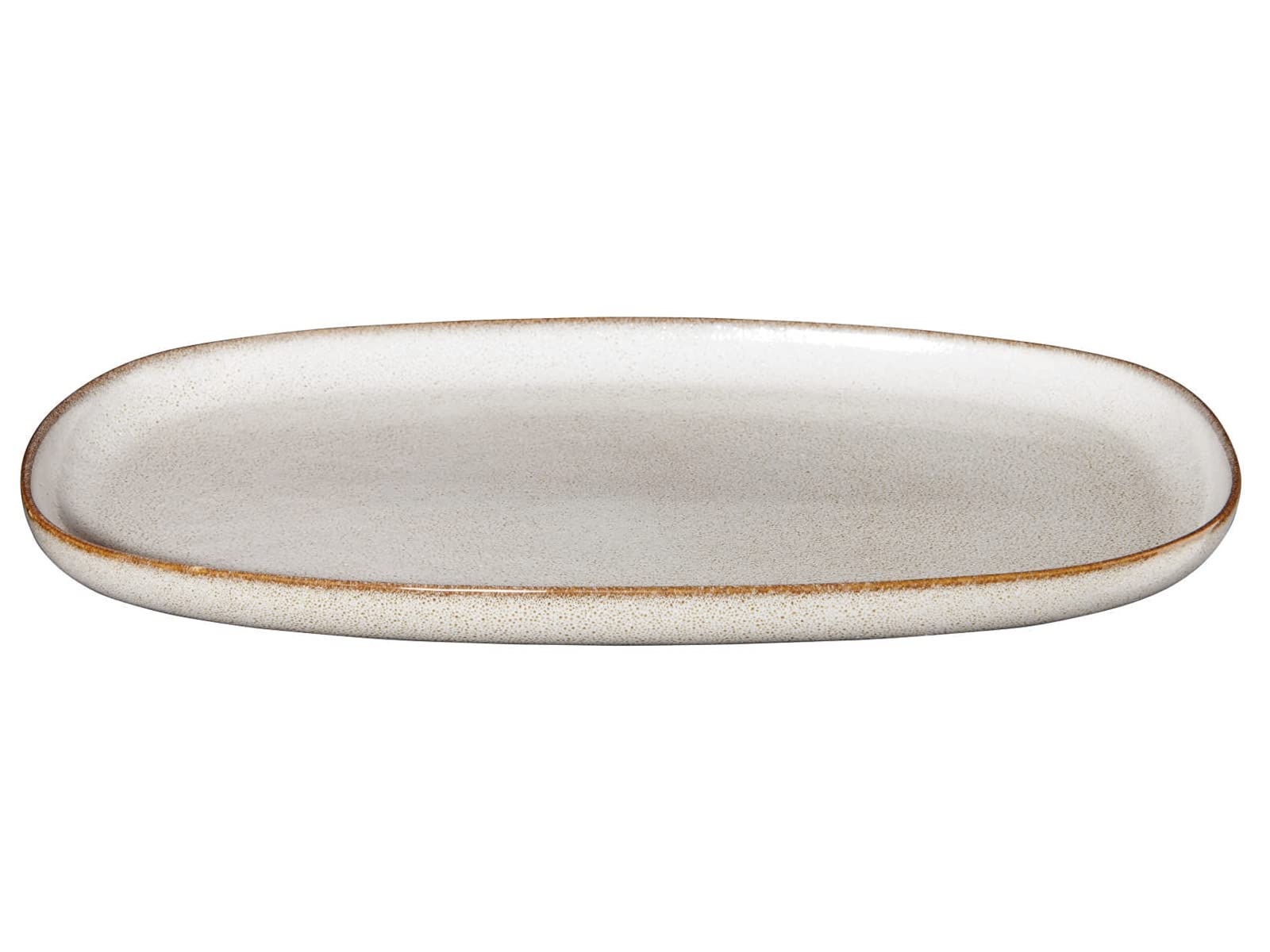ASA Saisons 27201107 Oval Stoneware Plate Nude Sand 31 cm x 18 cm x 2 cm