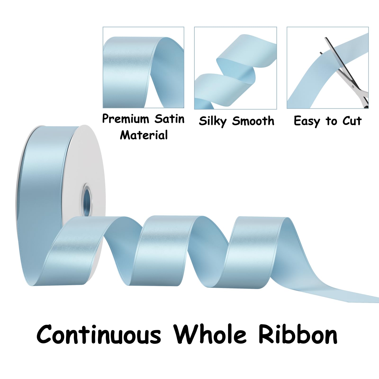 Dooozy Ruban Satin 12 Couleurs 25mm X 10m - Rubans Cadeaux Décoration DIY Mariage