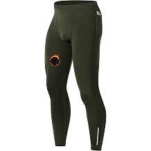 Moozava Thermal Compression Pants for Men Fleece Lined Running Leggings Cold Weather Sports Tights Base Layer with Pockets