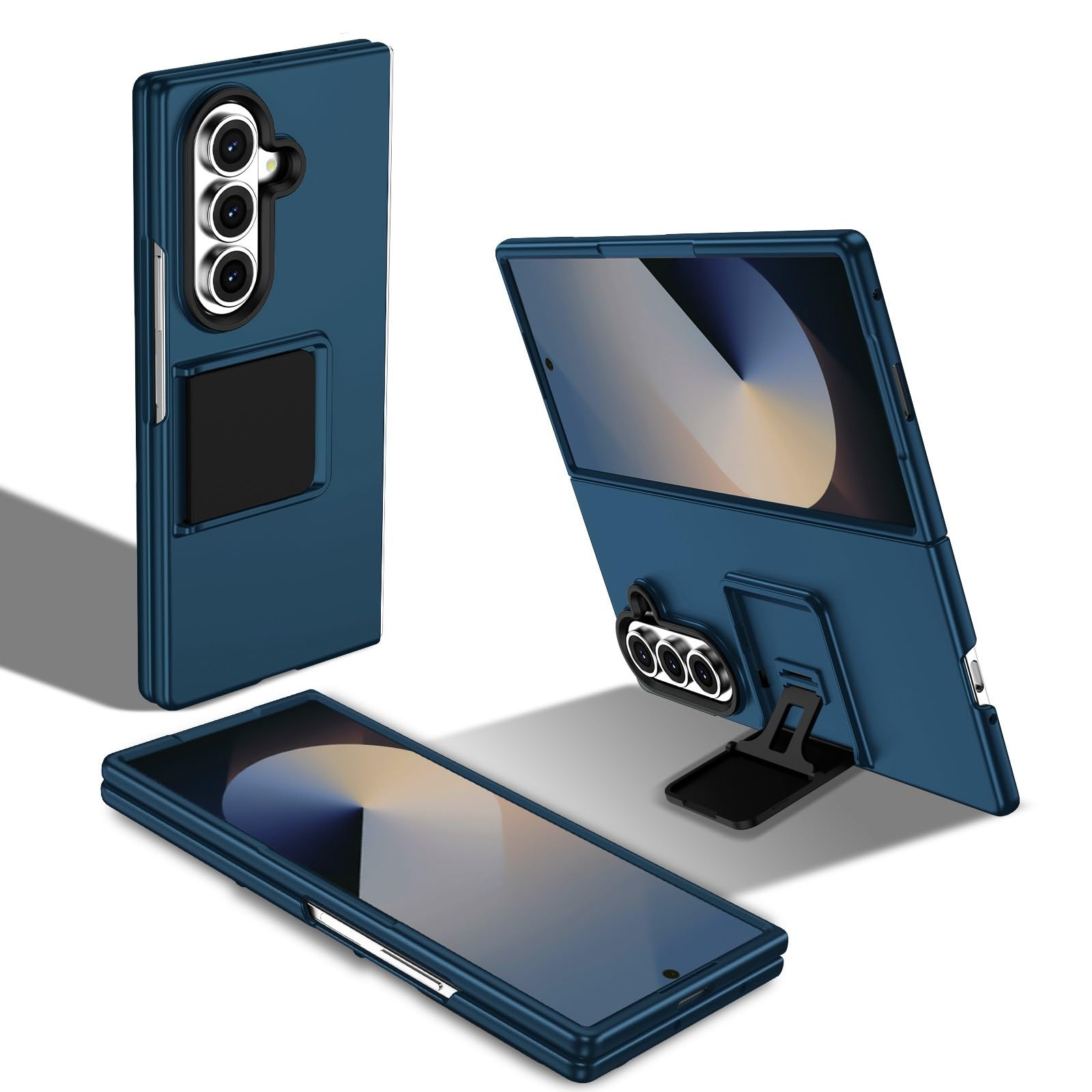 Coque Samsung Z Fold 6 antichoc étui rigide bleu avec support de visionnage - 8