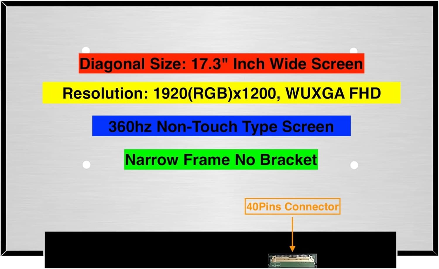 EM EMAJOR TECH New Screen Replacement for ASUS Strix Scar 17 G733ZW-DS94 1920X1080 FHD 360Hz Non-Touch LCD LED Display with Set of Tape and Tools