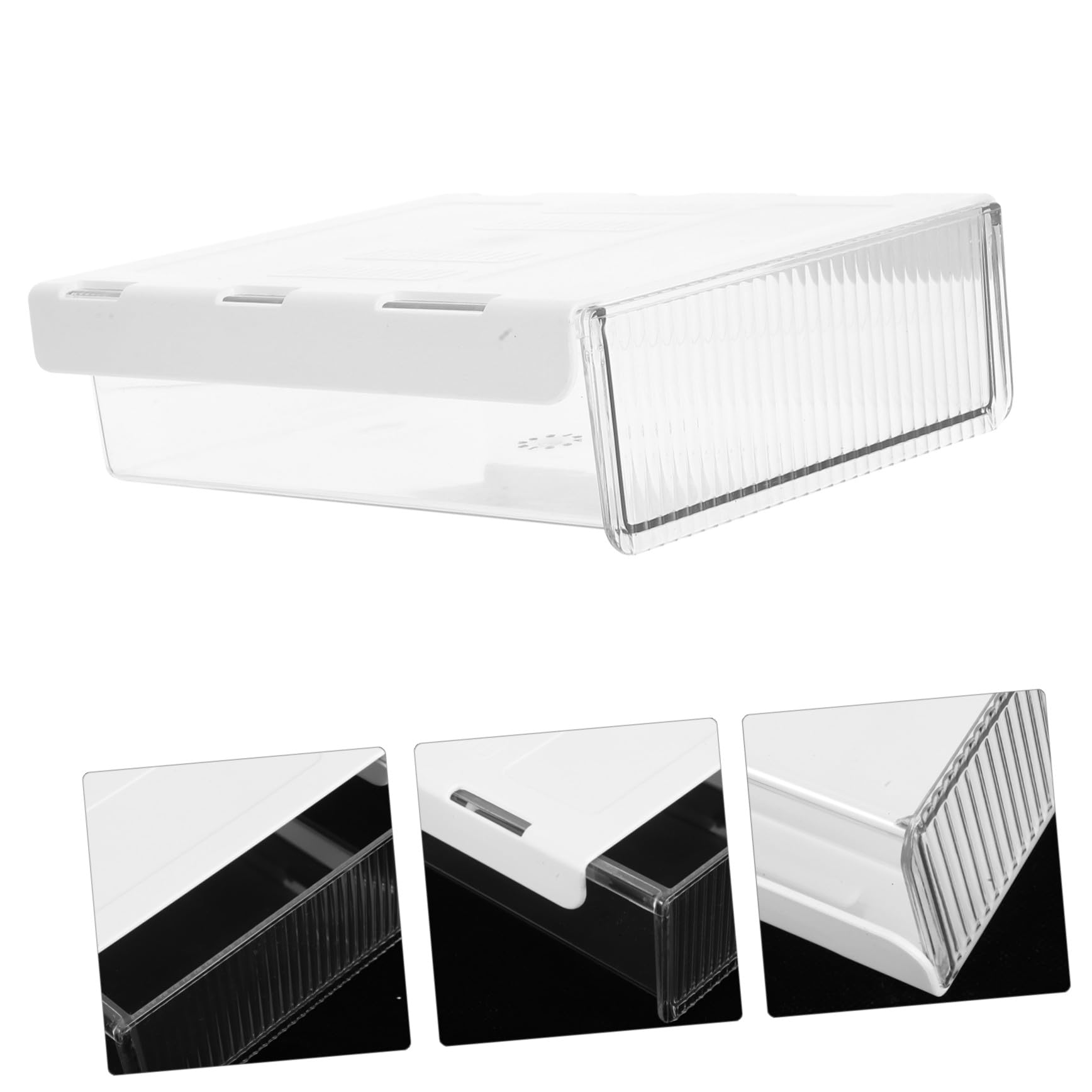 2 Cajas De Almacenamiento Debajo De La Mesa Cajón Debajo Del Escritorio Cajón Colgante Organizador Bajo Encimera Para Transparente