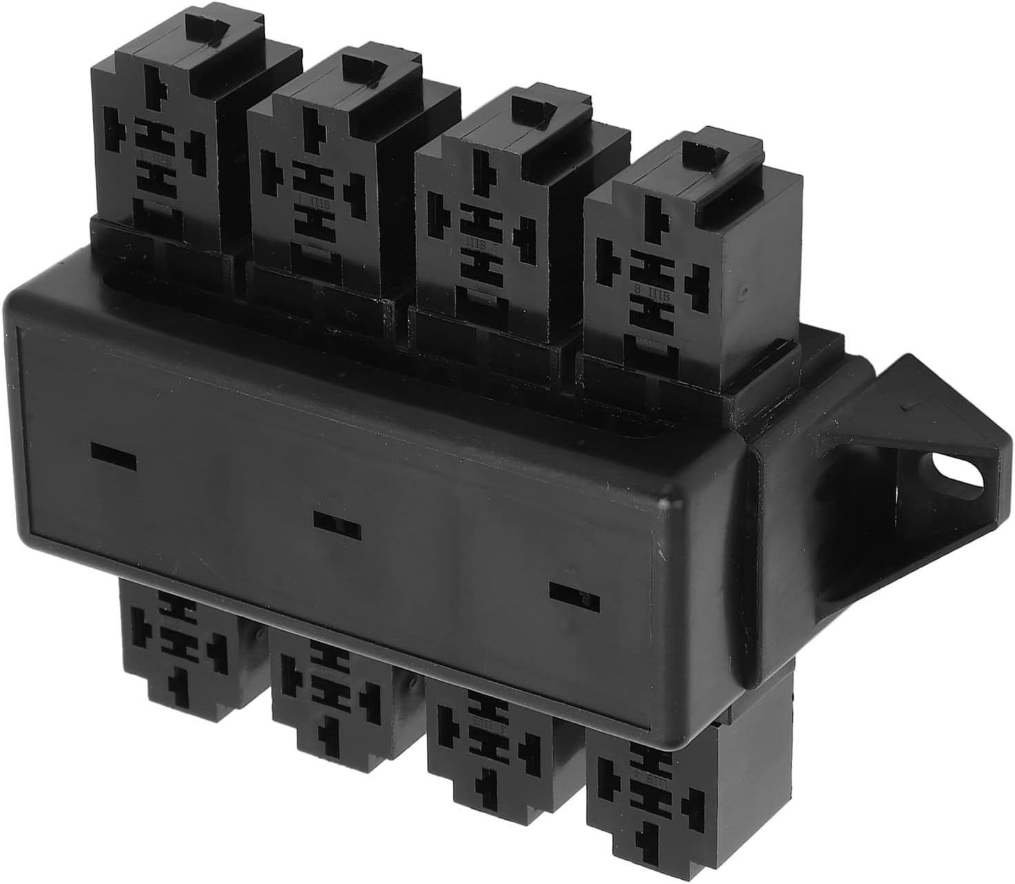 20 Slots Blade Holder with 8 Way Relay Box, PC Flame Retardant Heavy Duty Circuit Protection Box for Car Bus Yachts and Marine Vehicles