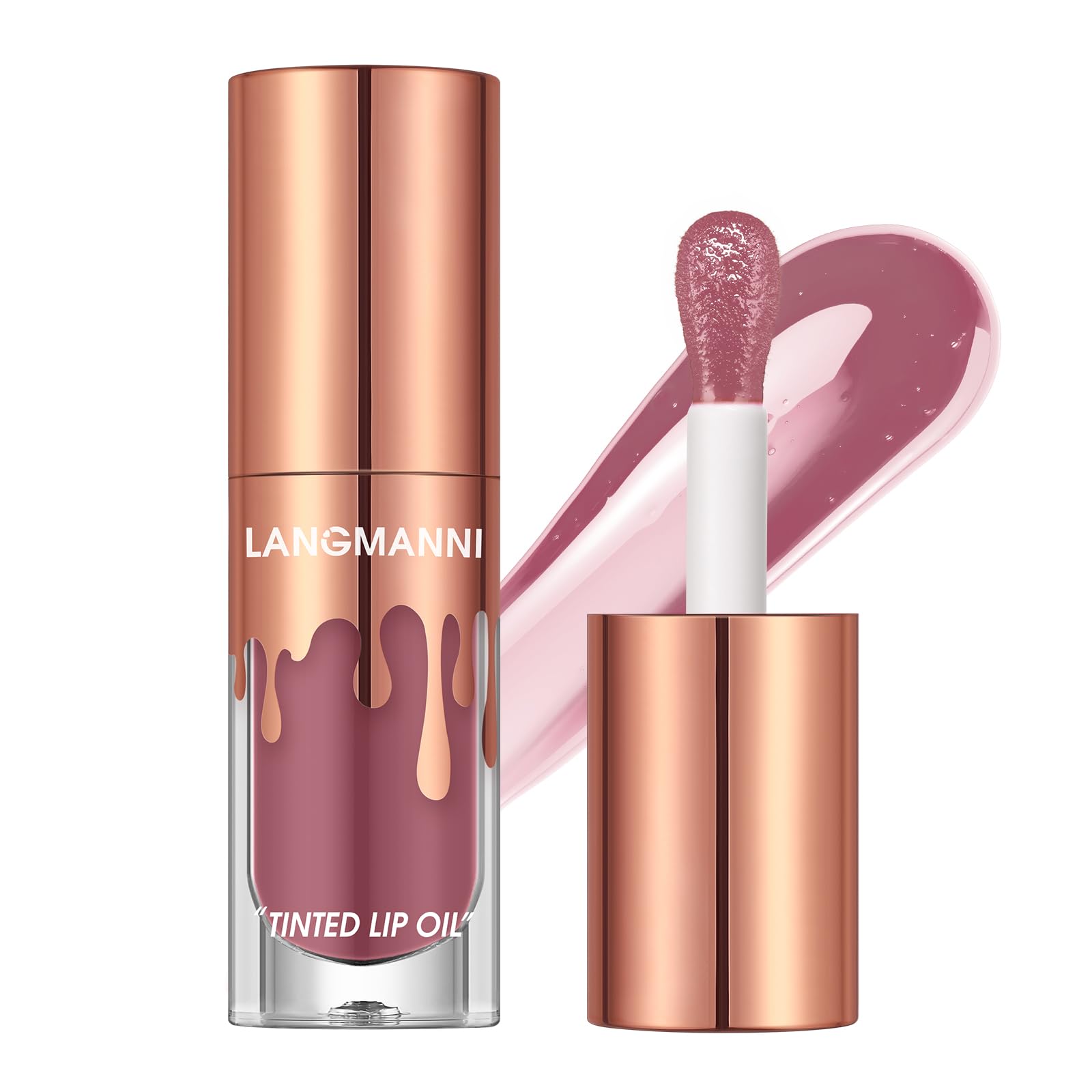 LANGMANNITinted Lip Oil, Vibrant High-Shine Moisturizing Lip Care, Six Distinct Shades With Versatile & Cruelty-Free 0.24 Fl oz (#04, 0.25 Fl Oz (Pack of 1))