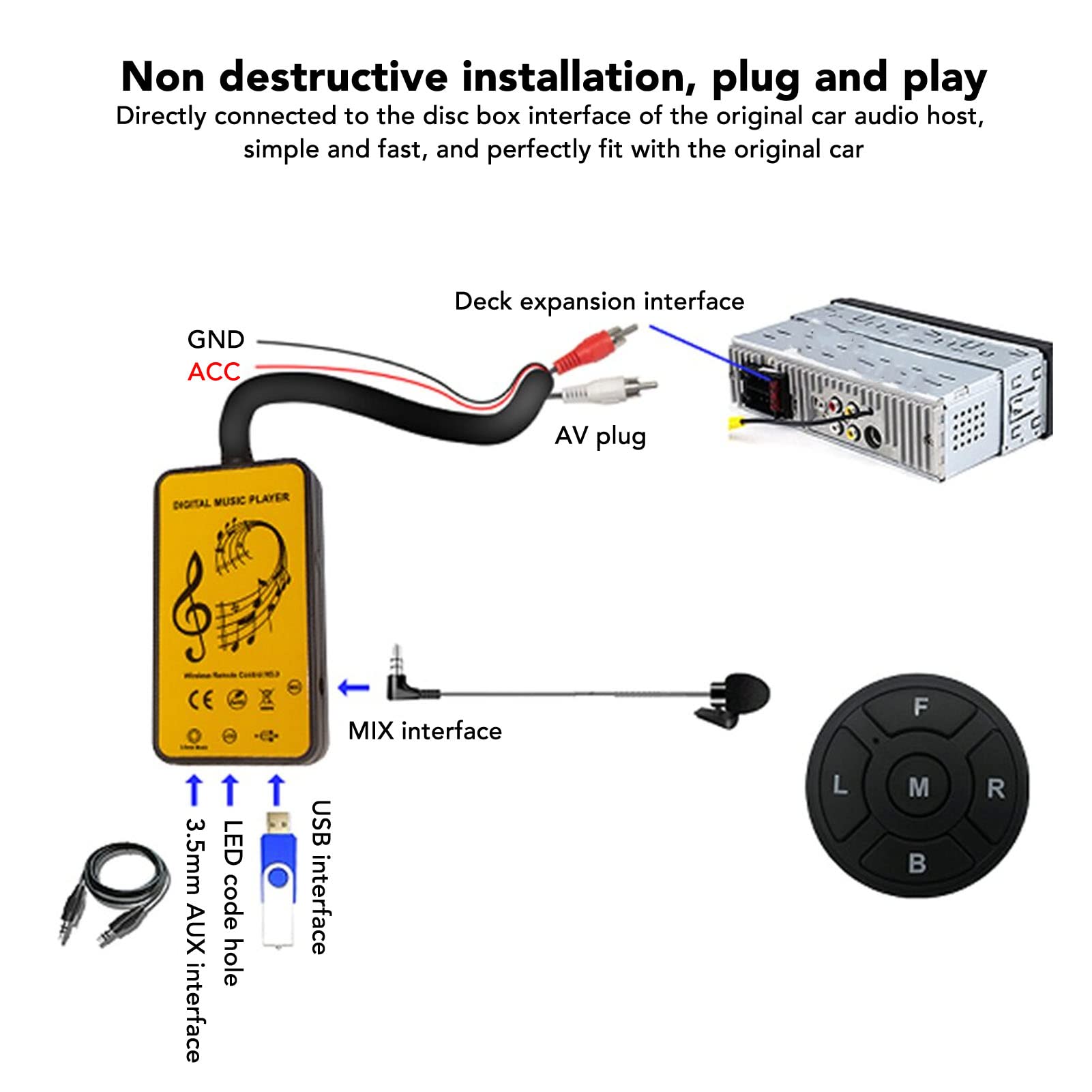 Bluetooth Trasmettitore Ricevitore DC12V Bluetooth Music RCa Adattatore AUX Adattatore Radio Universale Per Trasmettitore Per Auto Per Clarion Audio