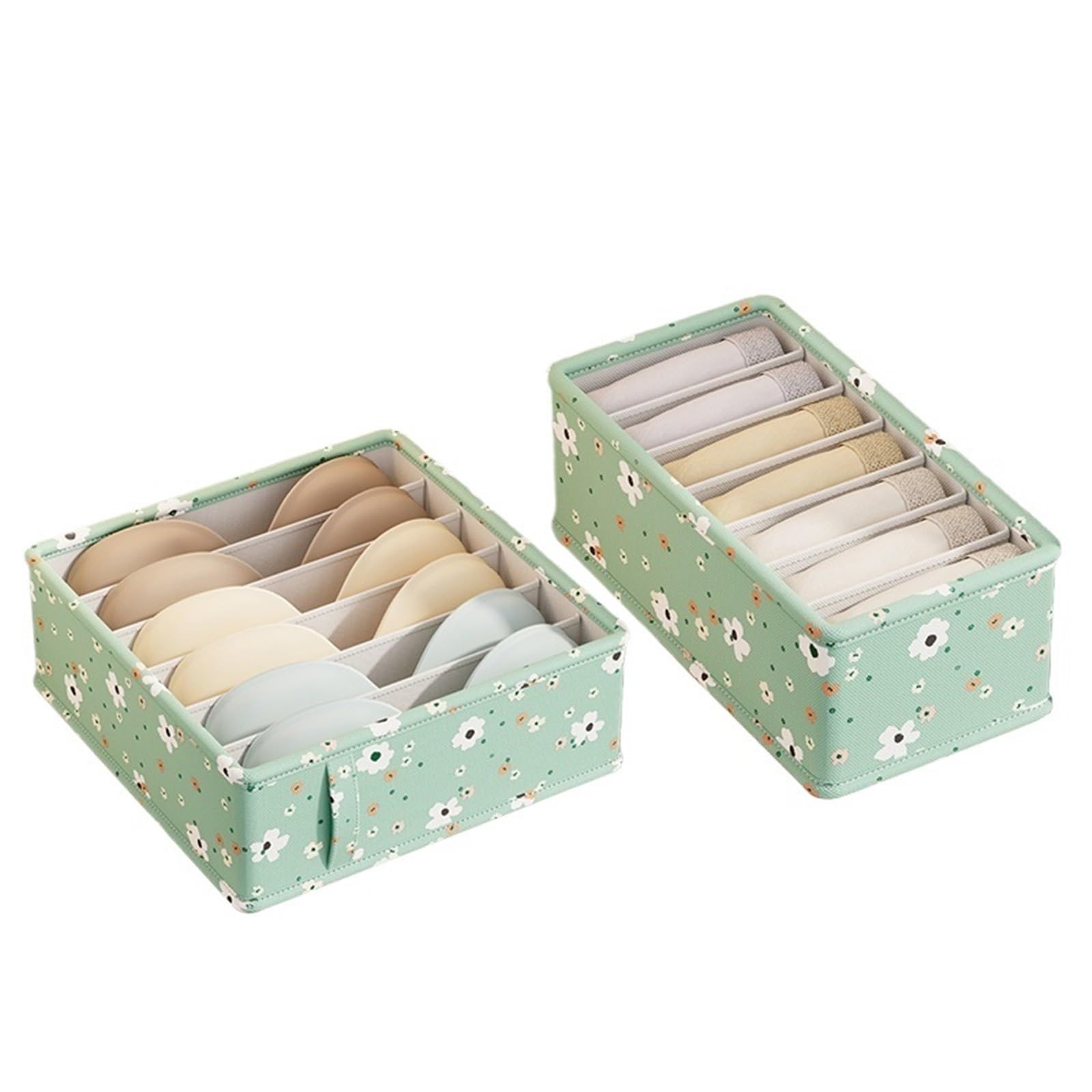 YDYAENIO Underwear Drawer Organiser Underwear Organizer Socks Classification Box Foldable Drawer Compartment underwear organiser boxes for wardrobes(Set A)
