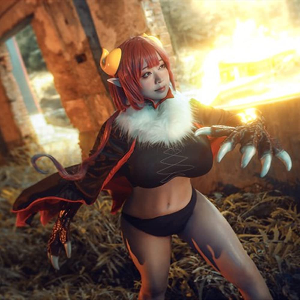 Charous Anime Miss Kobayashi's Dragon Maid Cosplay Iruru Kostüm,Schöne Umhang Anzug Verwendet Für Theme Party Cosplay