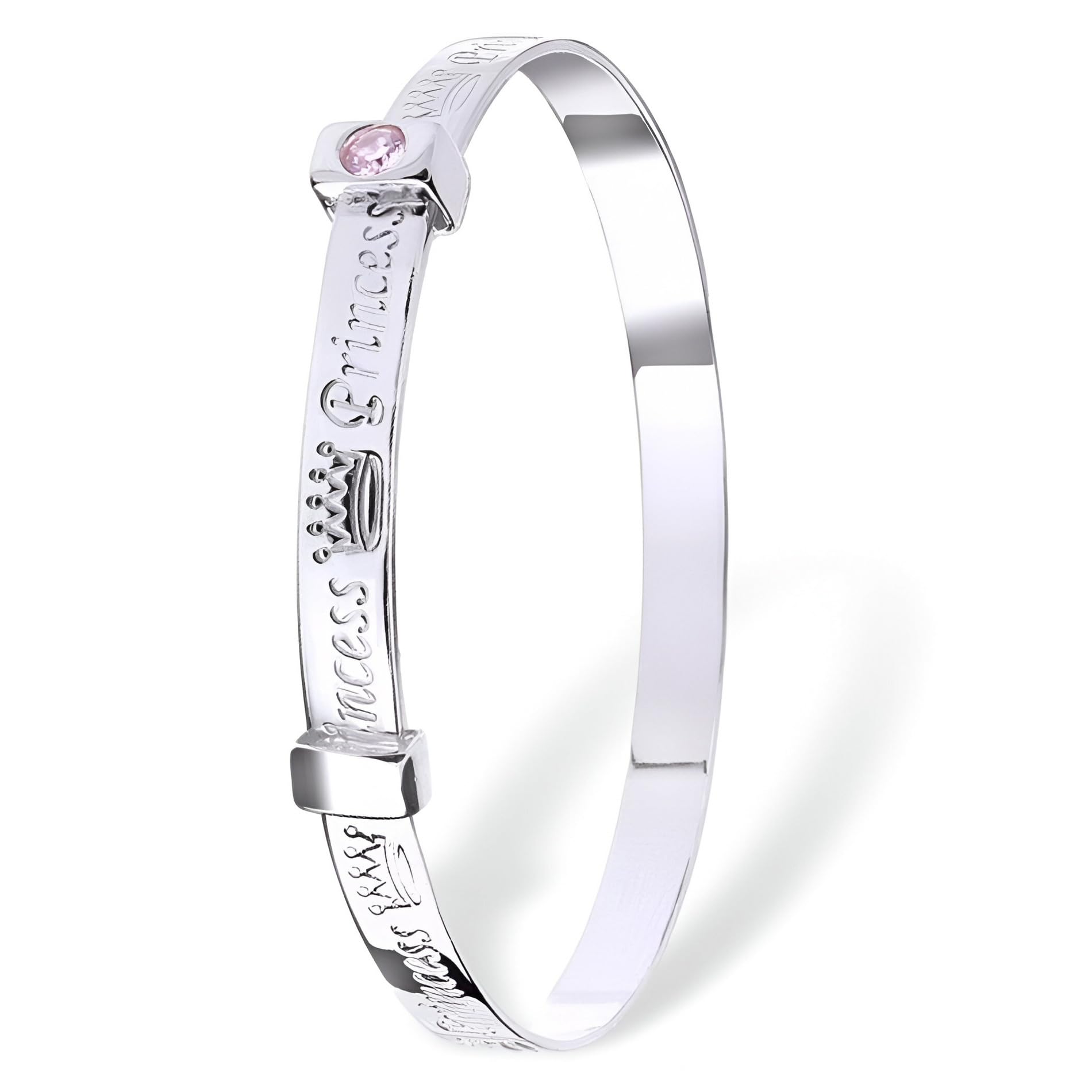 HSFJGSF Mensaje Inspirador Guión Sentimiento Rima Infantil Pulsera Brazalete Expandible/Extensible/Ajustable para Bebé/Niño/Niños/Mujeres - Plata de Ley 925 - Joyería para Bebés/Niños