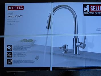 Delta Trask 19933 Sd Dst Single Handle Pull Down Ktichen Faucet Chrome Finish Amazon Com