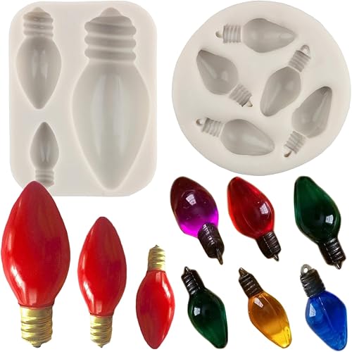 Moldes de silicona para árbol de Navidad, campanas de copo de nieve, caja de regalo, muñeco de nieve, hojas de acebo, moldes de silicona para