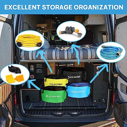4 Pack Waterproof RV Hose Storage Bags, RV Accessories for Inside, RV Utility Bag for 4 Colors Organization, Store Your Fresh Water Sewer Hoses Electrical Cords & Accessories with Our RV Storage Bag - Image 4