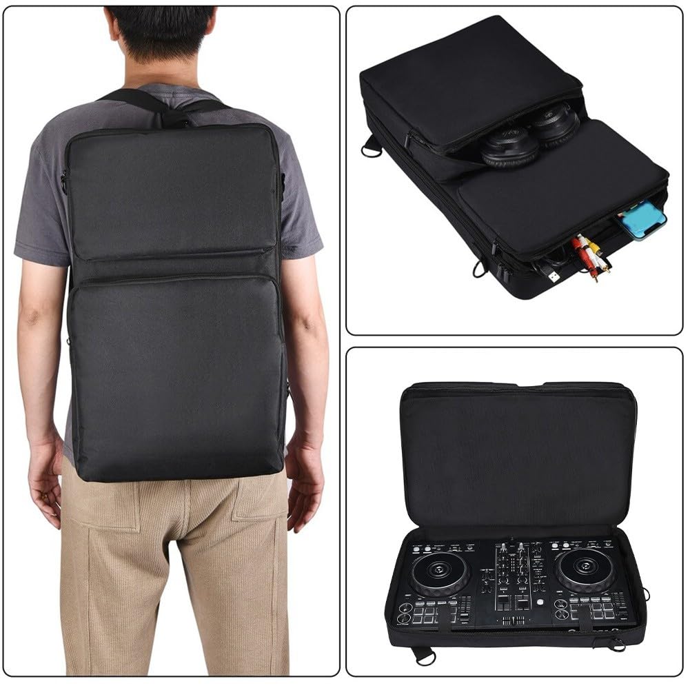 Housse de protection en EVA épais pour DDJ-FLX4 DDJ-400 DDJ-REV1 DDJ-SB3 DDJ-202 avec bandoulière rigide Noir