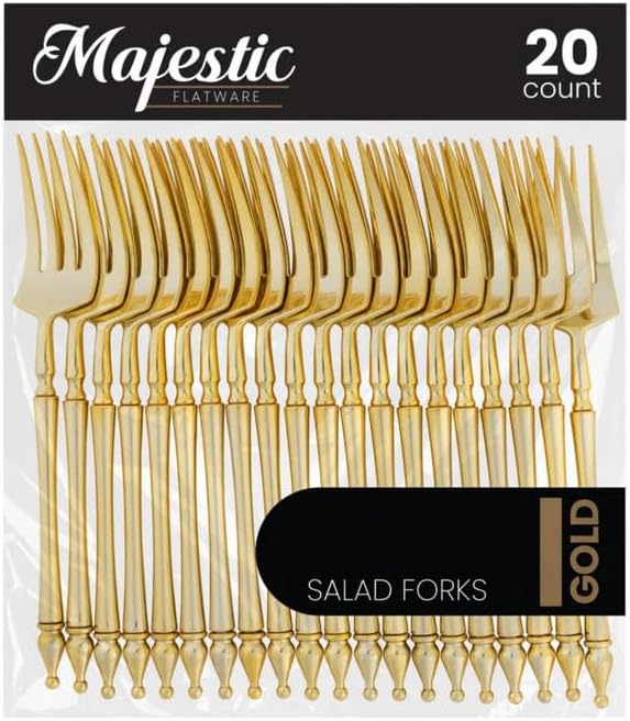 Majestic Flatware Plastic Gold Salad Forks:240CT