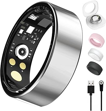 Smart Ring for Women Men, Health Tracker with Heart Rate/Blood