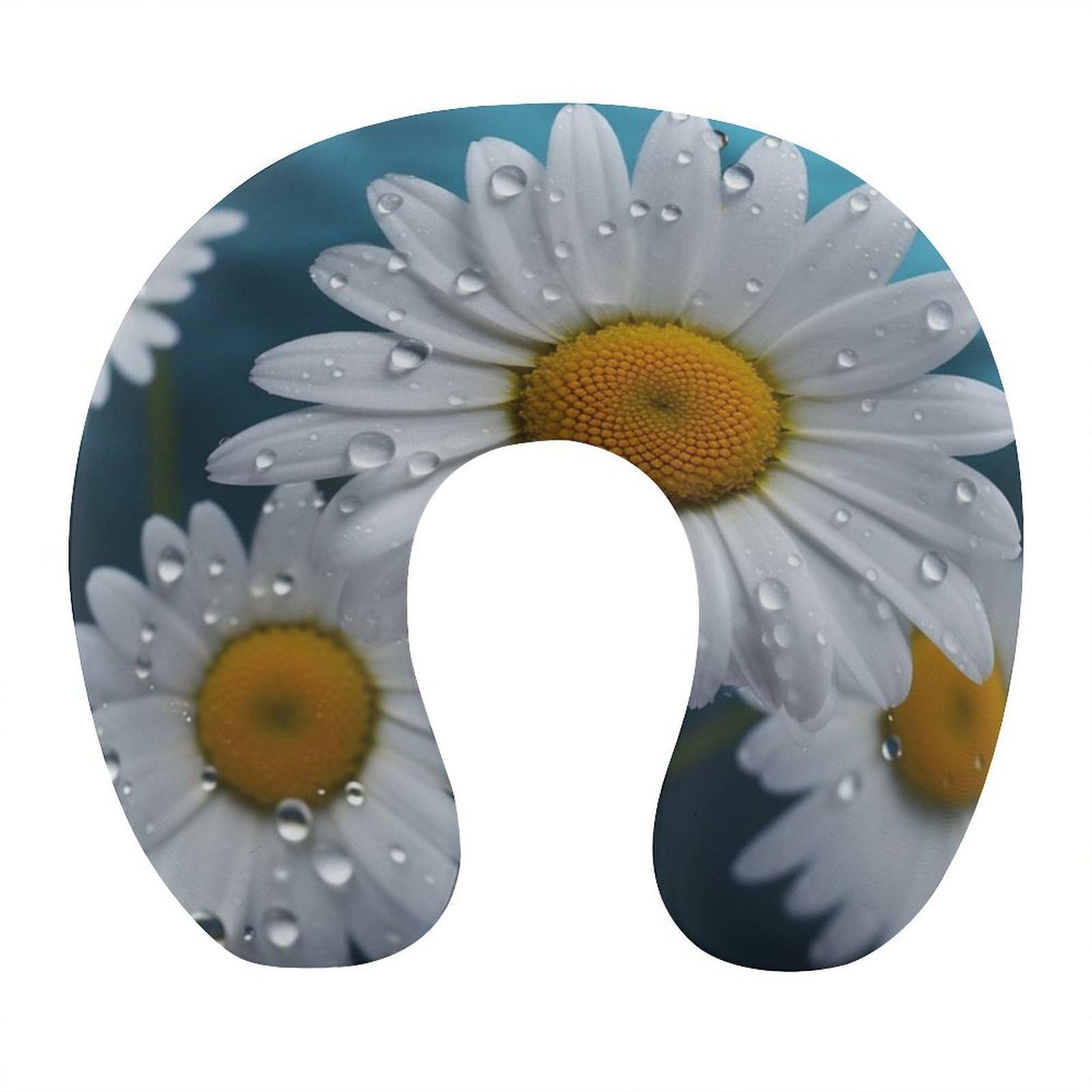 Btcowzrv Style Daisy Flowers U Shaped Neck Pillow Travel Pillows