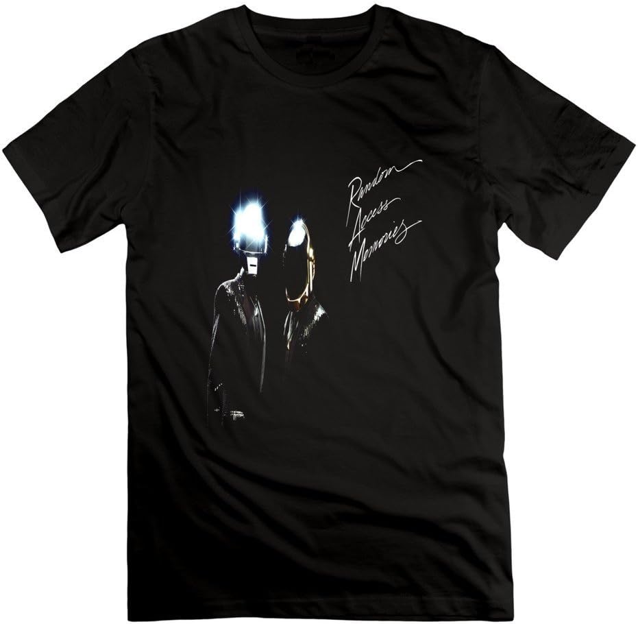 youqian Daft Punk Random Access Memories Men's T-Shirt Black Mens