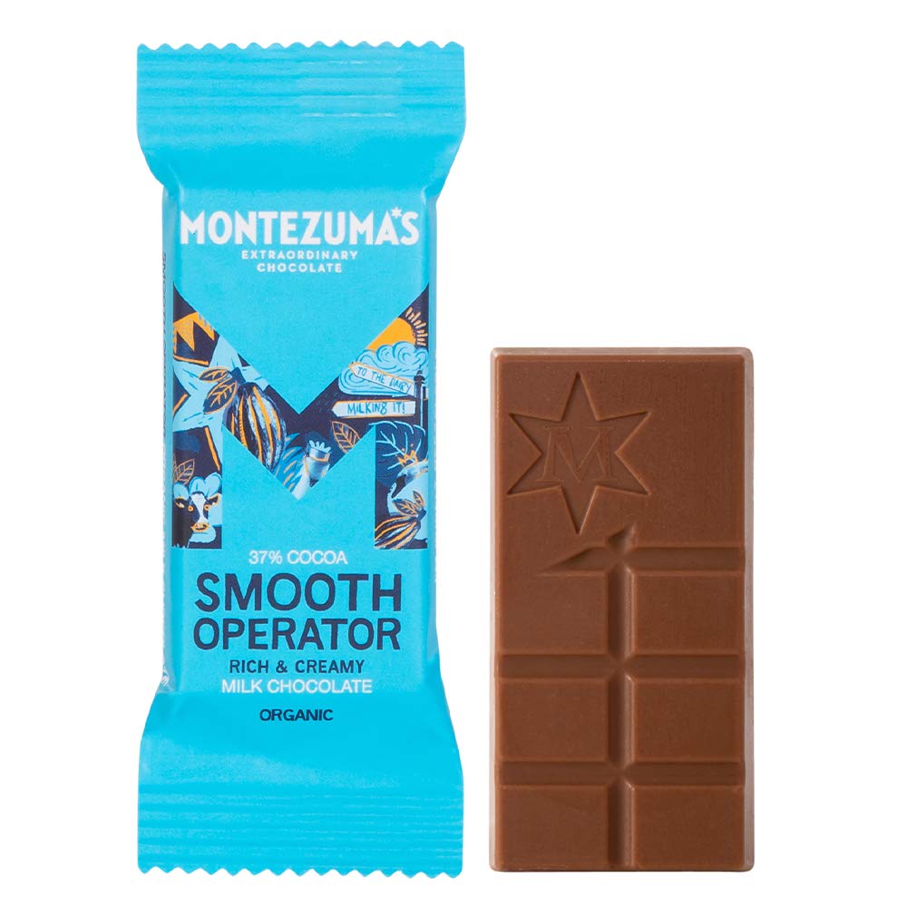 Montezuma's Smooth Operator, 37% Cocoa, Smooth Milk Chocolate, Gluten Free & Organic, 25g Mini Bar