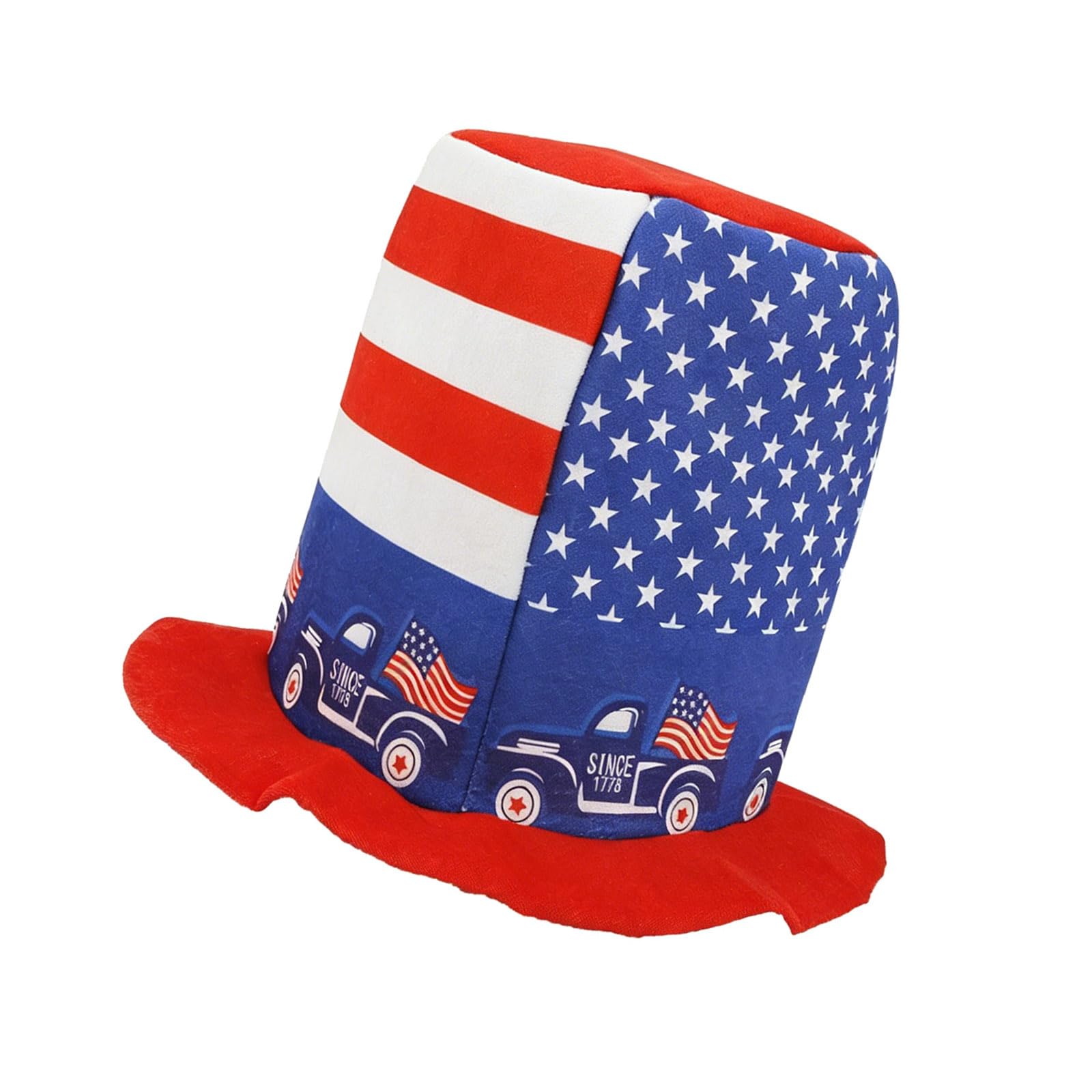 Festival Striped Star Fabric Tree Top Fabric Memorial Holiday Tree Top for Independence Day Celebration Nationalistic Striped Star Decoration