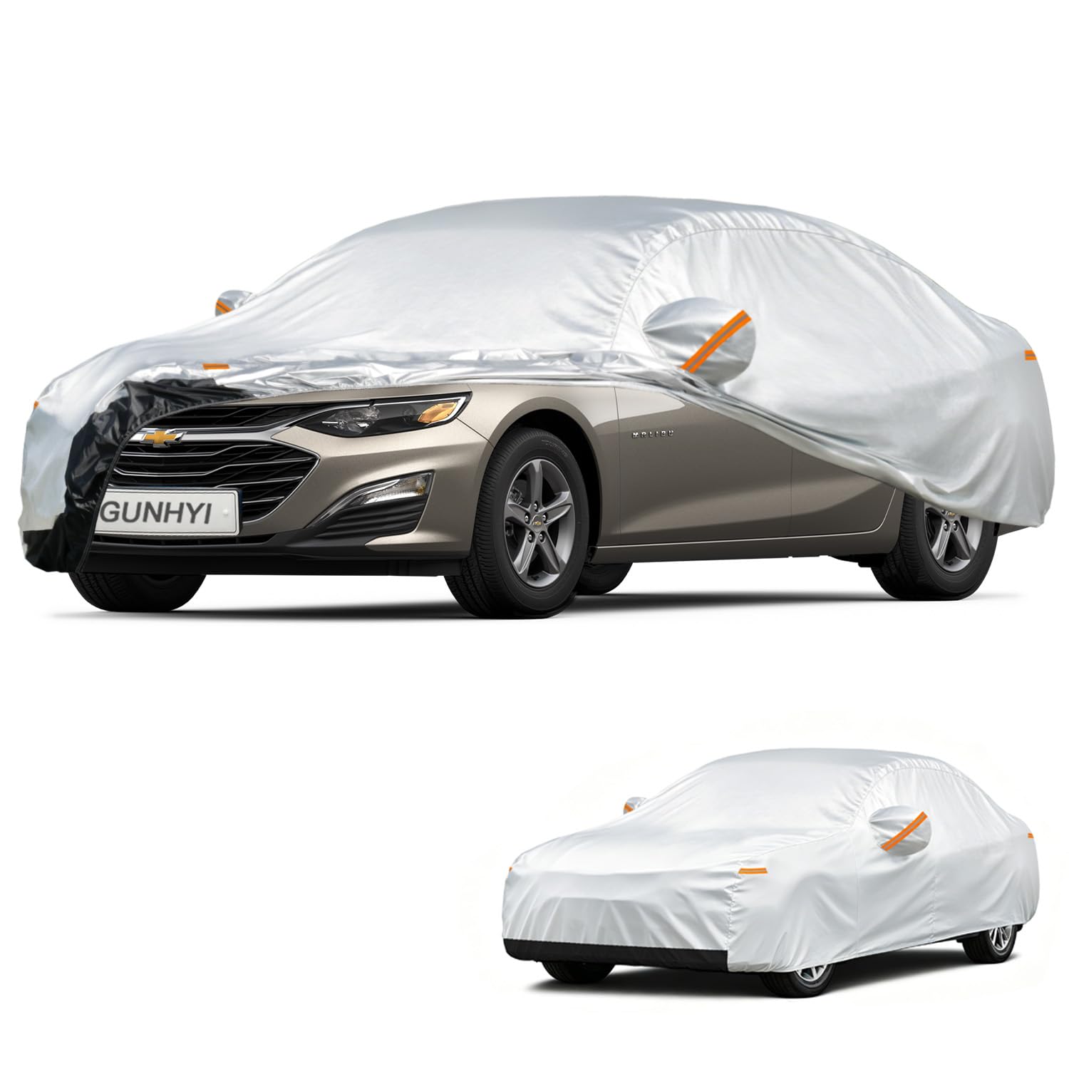 GUNHYI Car Cover Custom Fit Chevrolet Malibu (1997-2026) Waterproof for Automobiles, Oxford Sun Rain Dust Snow Protection (Ships from US Warehouse, Delivery 3-8 Days)