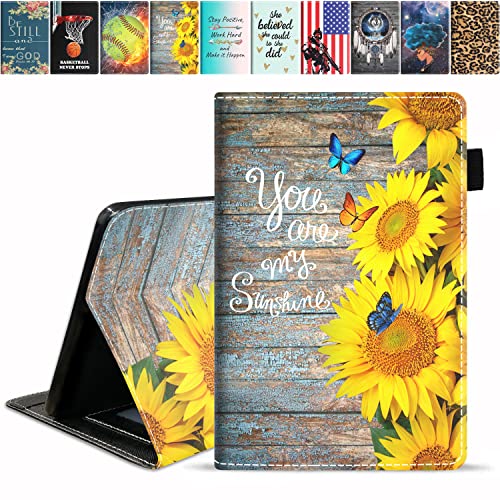 JDHJFBFJNP �P�[�X Fire HD 10/Fire HD 10 Plus �^�u���b�g 10.1�C���` (��11����A2021�N����) - PU���U�[�X�^���h�t���b�v�J�o�[ �J�[�h�X���b�g�Ɖ��M�z���_�[�t�� You are My Sunshine�A