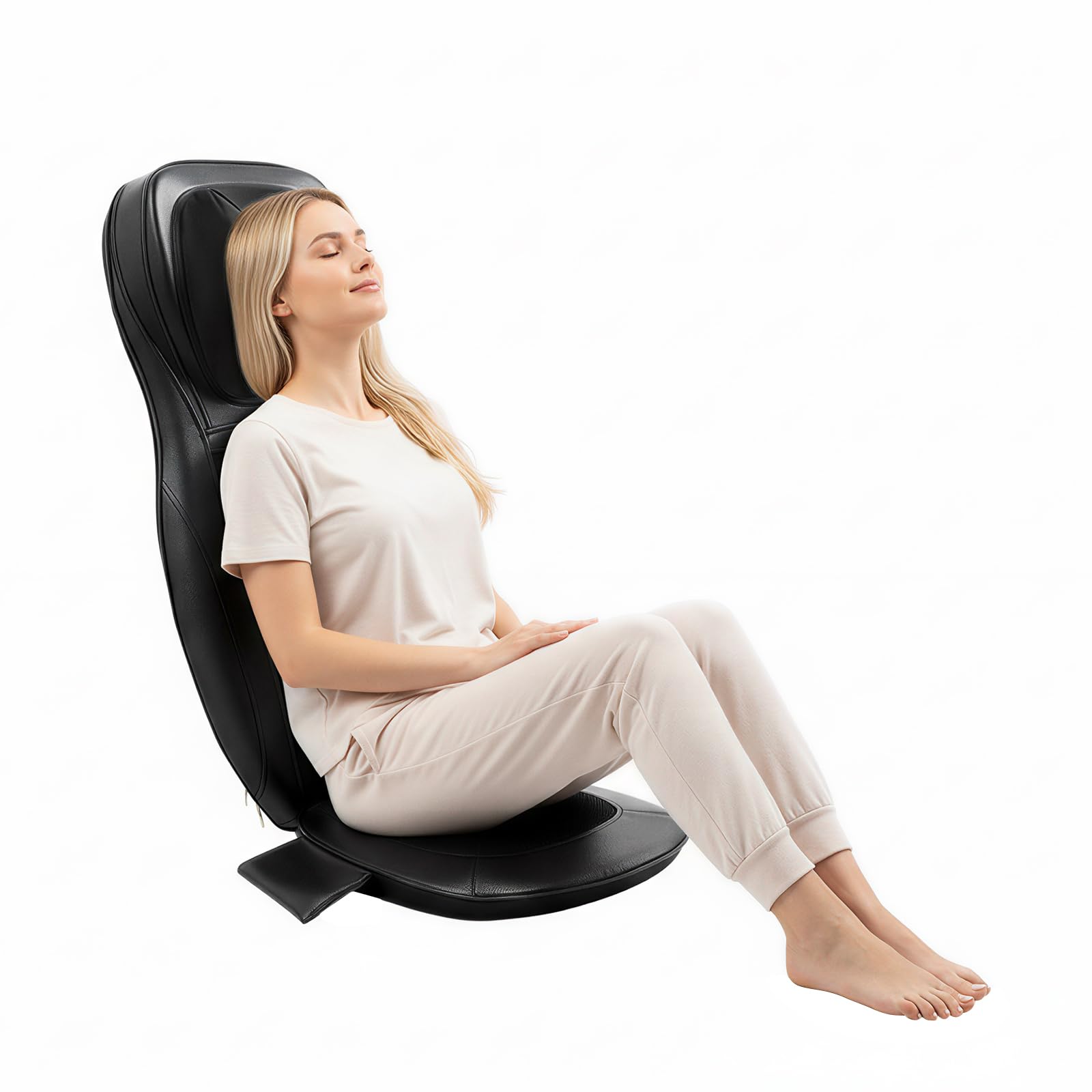Ganzkörper-Massagekissen mit Heizfunktion, ausgestattet mit 3 Massageprogrammen, kompatibel mit der Stromversorgung im Auto, geeignet für Bürostühle, Sofas und Autositze