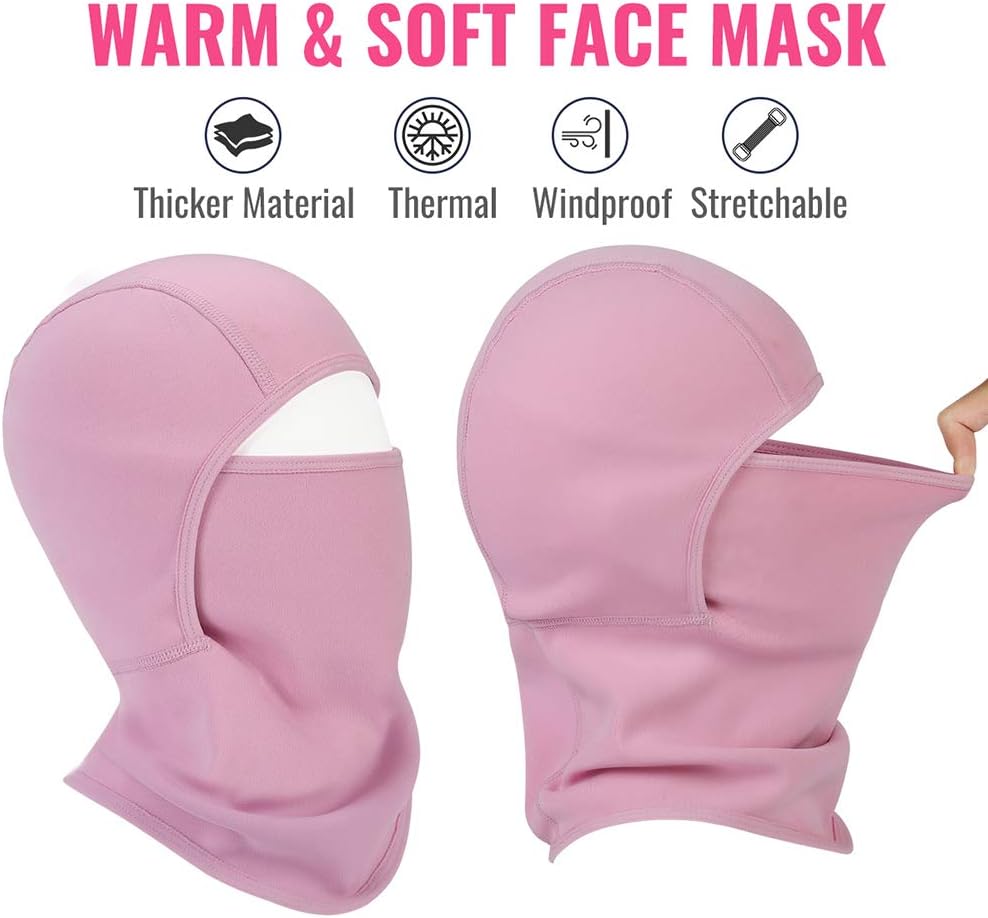 Aegend Kids Balaclava Windproof Ski Face Warmer for Cold Weather Winter Sports Skiing, Running, Cycling, Pink : Clothing, Shoes & Jewelry