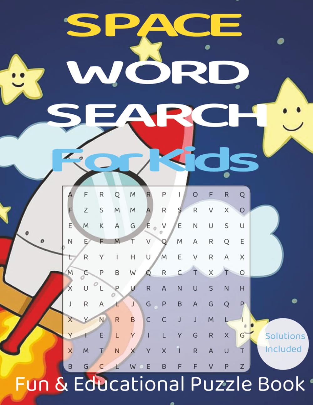 Space Word Search for Kids: Fun & Easy Puzzles with Planets, Rockets, and Space Adventures for Kids Ages 6–10