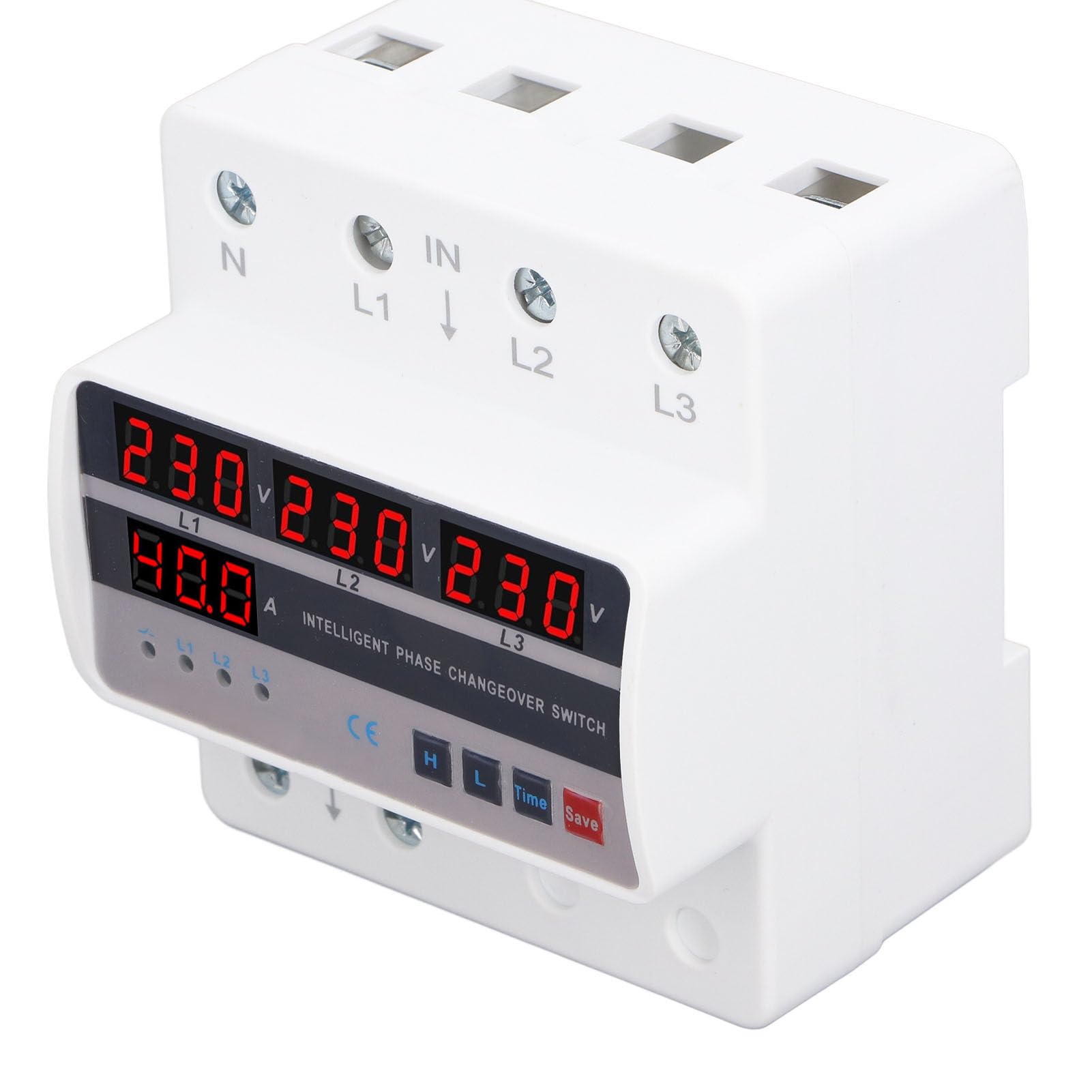 Socobeta 3-fazowe Zabezpieczenie Napięcia Automatyczny Przełącznik Zasilania z Wyświetlaczem LED dla Falownika Generatora Sieciowego AC220V 40A
