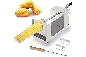 AIDOIT Stainless Steel Tornado Potato Spiral French Fry Cutter Vegetable Shredder