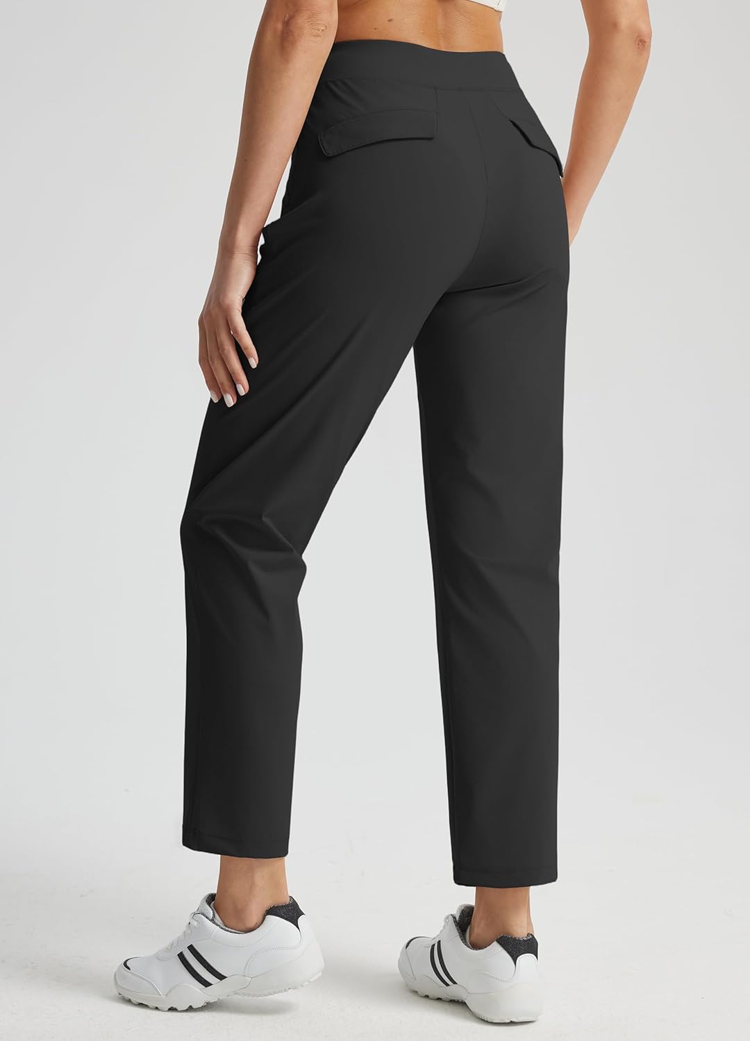 Libin Women's Golf Pants Stretchy Travel Dress Pant High Waisted Zipper Pockets Straight Leg Soft Work Lightweight