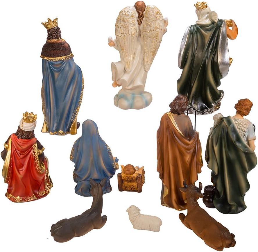 Kurt S. Adler, Inc. N1018 Kurt Adler 8.5" Nativity Tablepiece Set of 11Piece Nativity Set