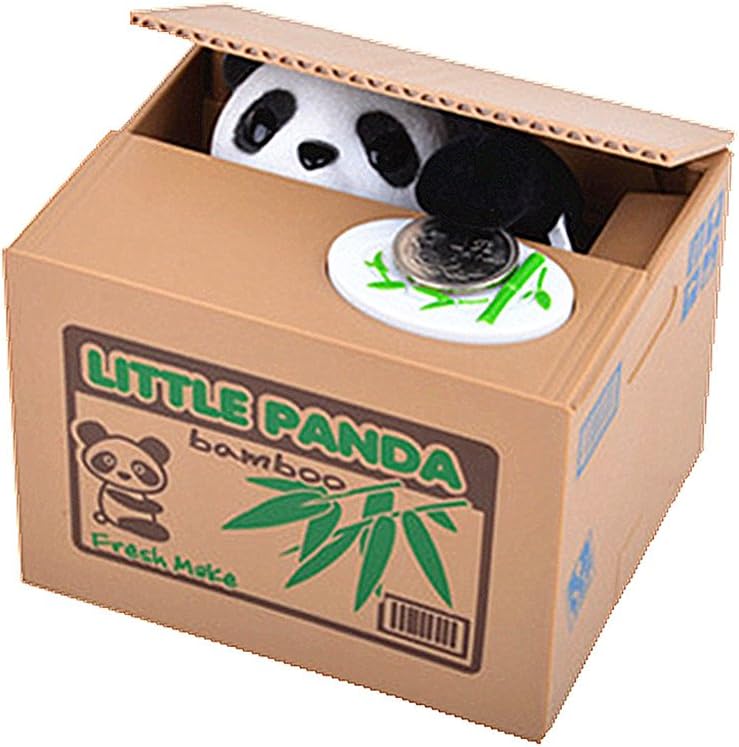 ALIMITOPIA Saving Money Box,Vocal Mischief Stealing Coin Piggy Bank Coin Storage Pot(Cartoon Panda)