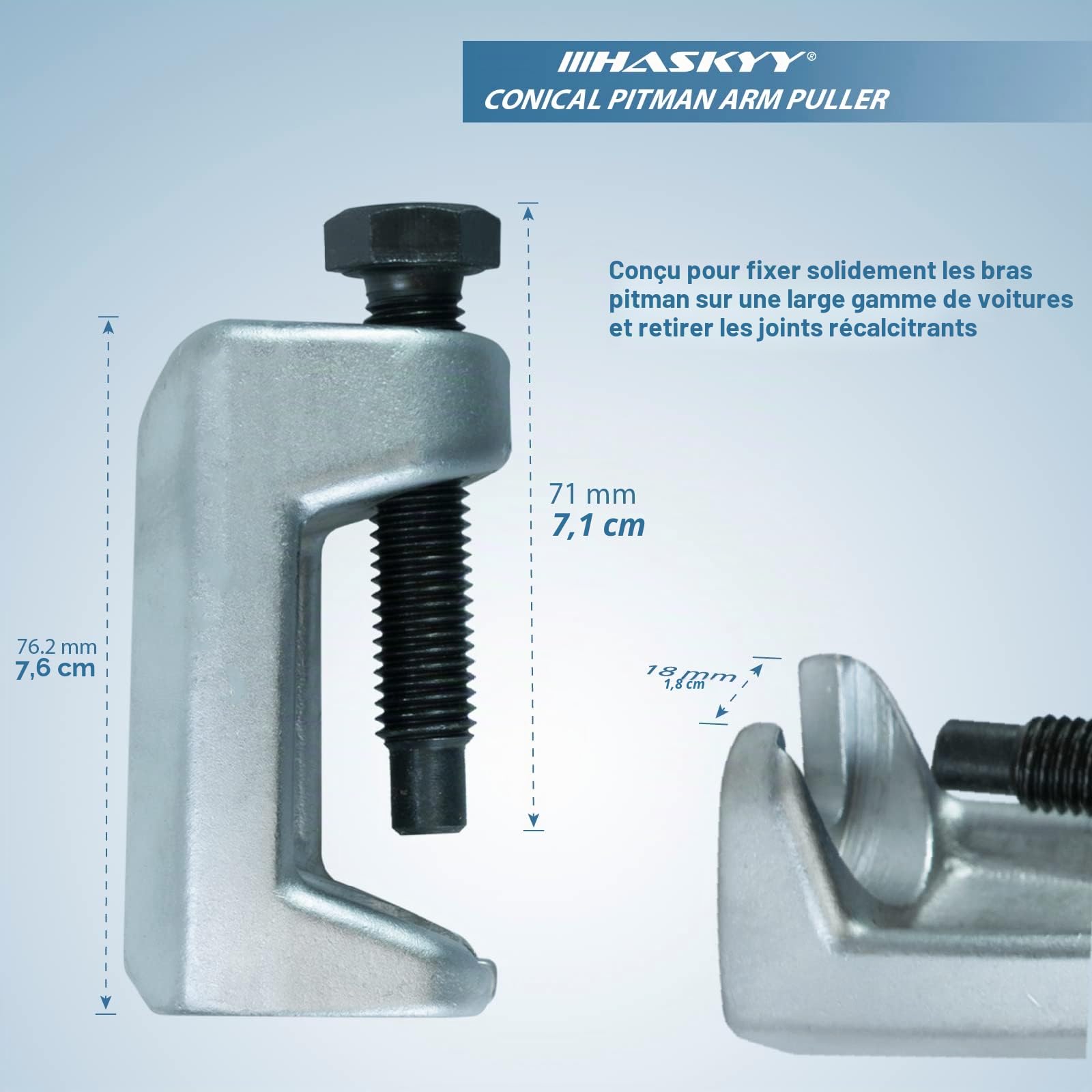 HASKYY 3 pièces KIT ROTULE DE DIRECTION extracteurs I type universel Extracteur de ROTULE I extracteur de joint à rotule