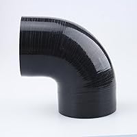 Vista 28 de AC PERFORMANCE ID 1.1" (28mm), Acoplador de codo de 90 grados, longitud de la pierna 3.5" (90mm), grosor de la pared 0.18" (4.5mm), 3 capas