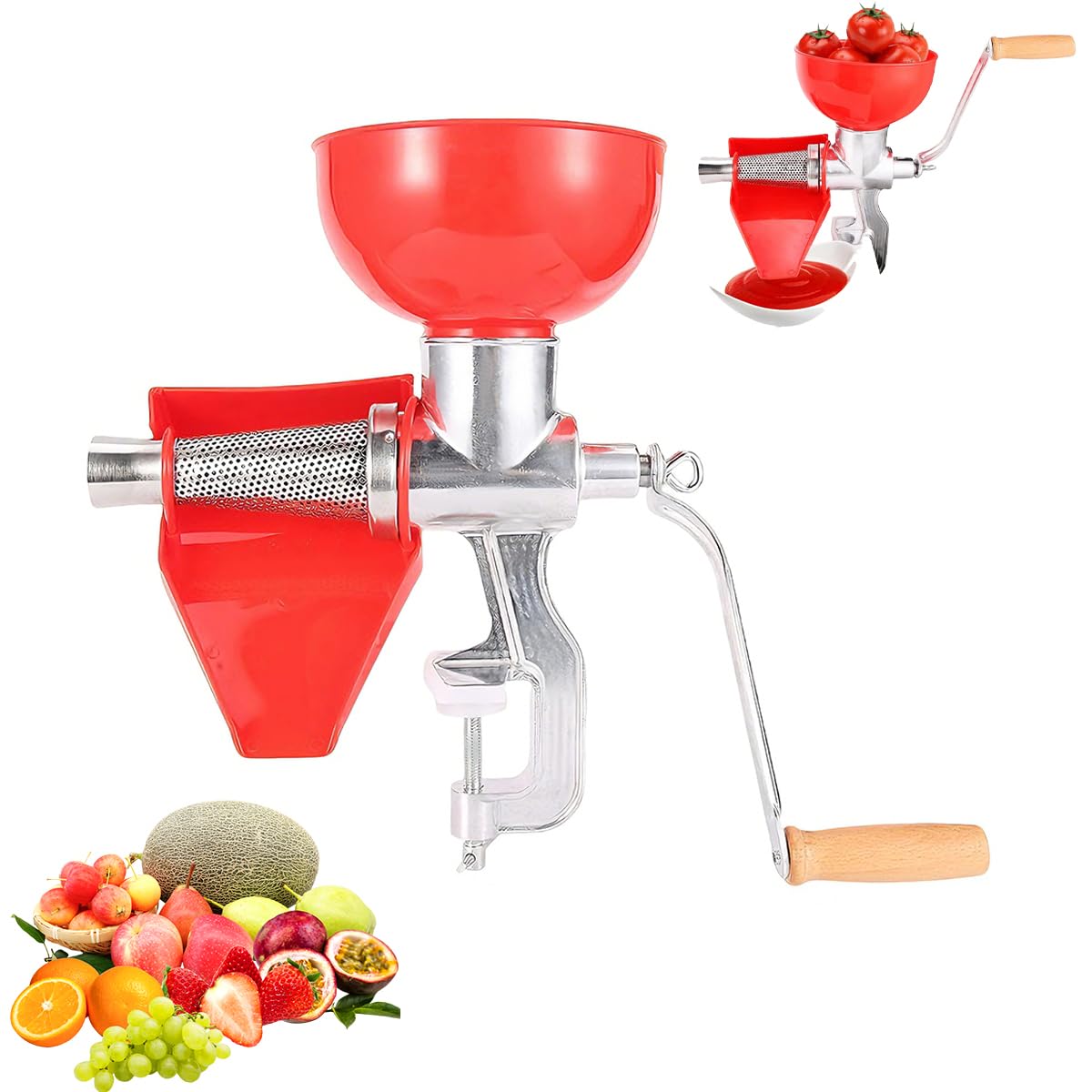 Exprimidor Manual Grueso de Aleación de Aluminio para Frutas, Tomate, Limón, Naranja, Verduras, Herramienta de Cocina