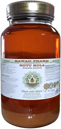 Vista 4 de Gotu Kola Extracto líquido sin alcohol, Gotu Kola orgánica (Centella Asiatica) Suplemento de hierbas naturales de glicerita de hoja seca Hawaii
