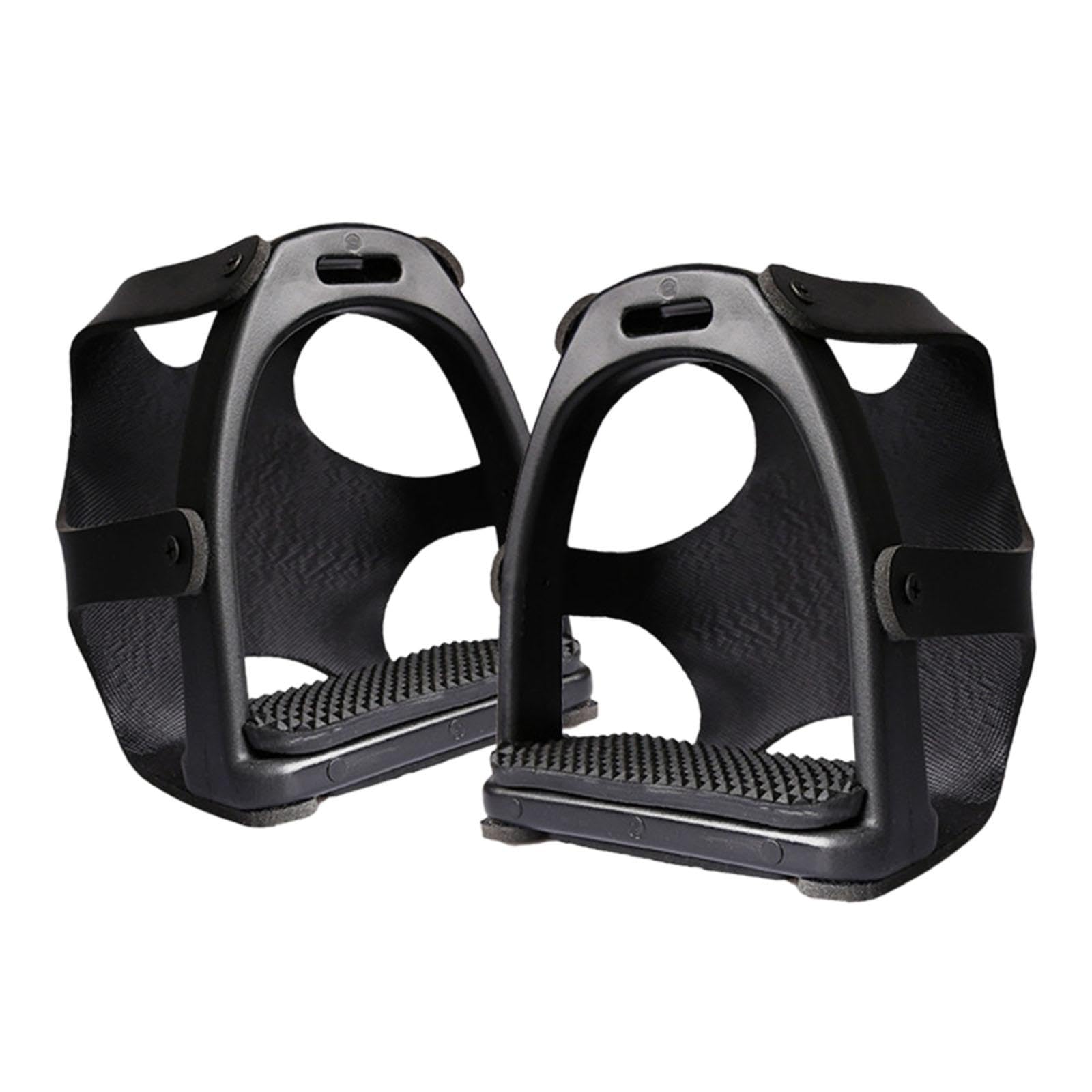 2 Piezas Estribos Ecuestres para Montar Caballos con Material de Microfibra Y Resina con Almohadillas Antideslizantes Y Cubierta Protectora Adecuados