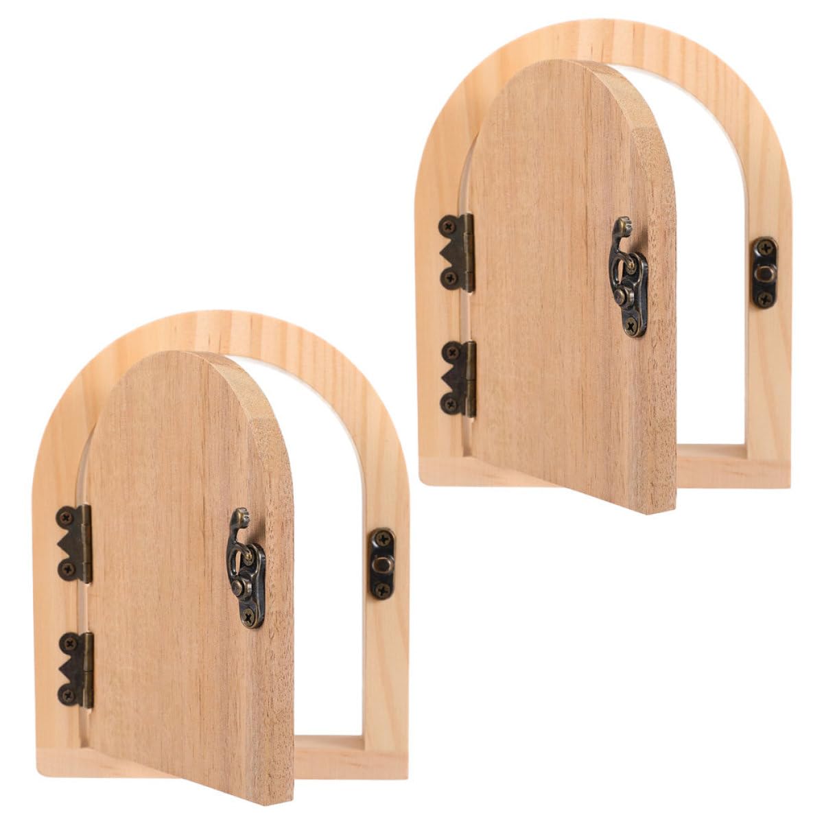 Copripresa Elettrica Porta Fiabesca in Legno 2 Pezzi Khaki | Design Nascosto Decorativo, per Superfici Murali Varie, Previene Contatto Accidentale