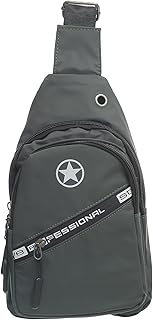 Faux Leather Medium Elegant Shoulder Bag Waterproof Containing Three Zipper With Modern Design And Practical For Men - Dark Olive