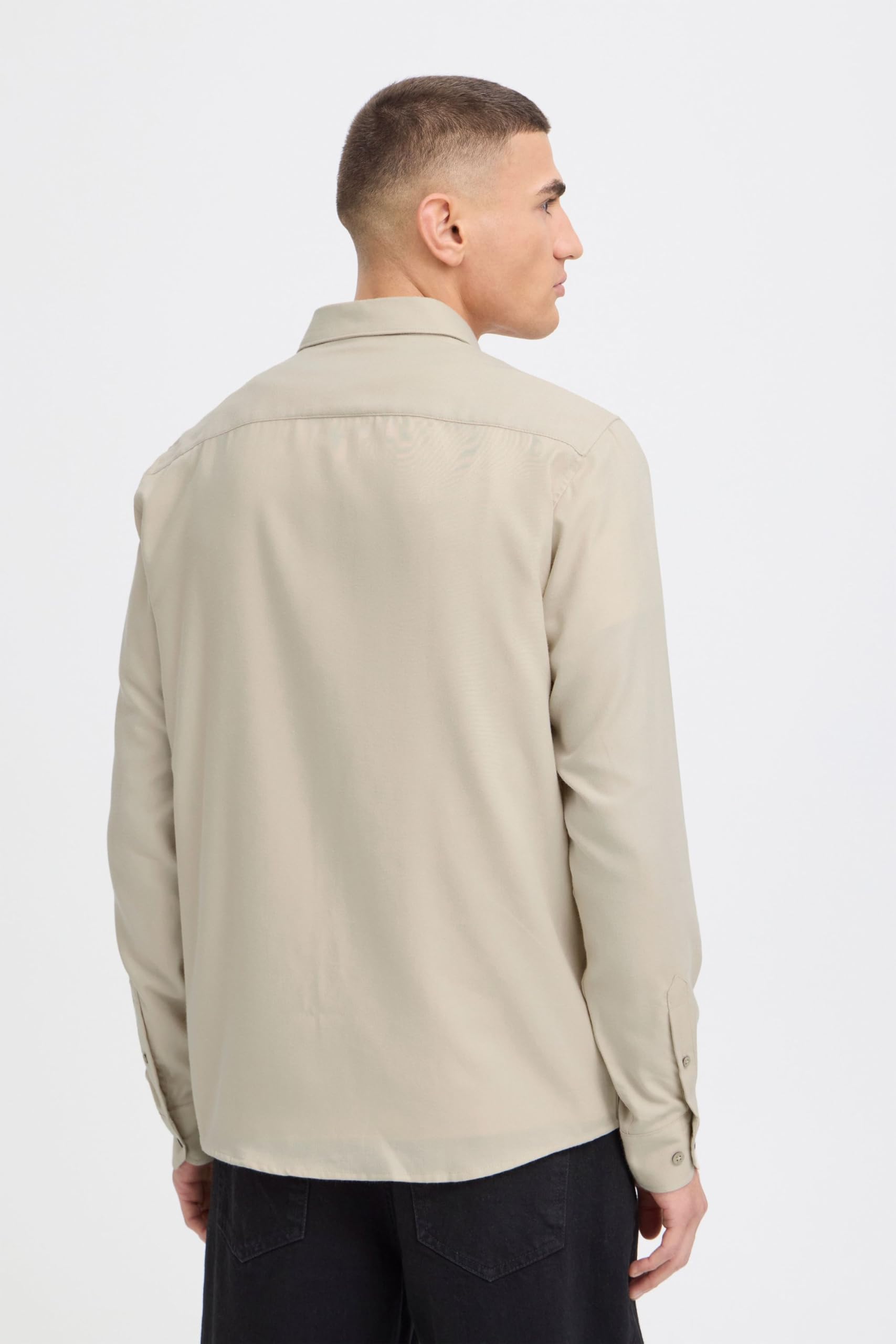 !Solid SDPete SH - Camisa básica de Manga Larga para Hombre con Cuello Abotonado, Resistente algodón y poliéster de Calidad